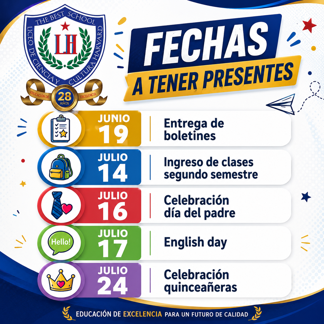 Fechas importantes
